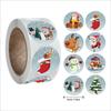500 Pieces 2.5 Cm Christmas Themed Seal Label Sticker DIY Gift Baking Packaging Envelope Stationery Decoration