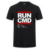 Run Cmd Computer Programmer Tshirts Funny Birthday Gift For Man Boyfriend Husband Summer 2023 Short Sleeve Cotton T-Shirt