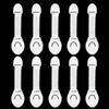 5-10pcs White Safety Locks No-Drill Drawer and Door Latches Child Baby Safety Lock Cupboard Drawer Cabinet Door Fridge Security Protector Locks