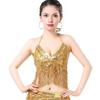 Women Sparkling Sequin Tops Belly Dance Fringe Costume Glitter Factor Party Sparkling Tops Festival Attire Carnival Outfit