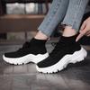 2025 Spring Hot-selling Flying Woven Shoes Breathable Women's Shoes Heightening Socks Shoes Casual Sports Shoes