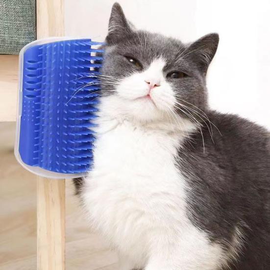 Cat Self Groomer Wall Table Legs Corner Massage Comb Cat Scratcher Grooming
