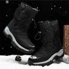 Winter Men's Snow Boots Couple Waterproof Sports Casual Shoes Plush Warm Men's Boots Outdoor Men's Hiking Boots Work Travel Shoe