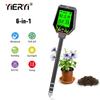 Digital 6 In 1 Multifunctional Soil PH EC Meter Farm Garden Fertility Moisture Test Detector Sunlight Monitor for Flower Plants