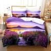Purple Bedding Set Duvet Cover Bed Quilt Pillow Case 3D Comforter Lavender Butterfly Double Full King Queen Twin Single 3PCS