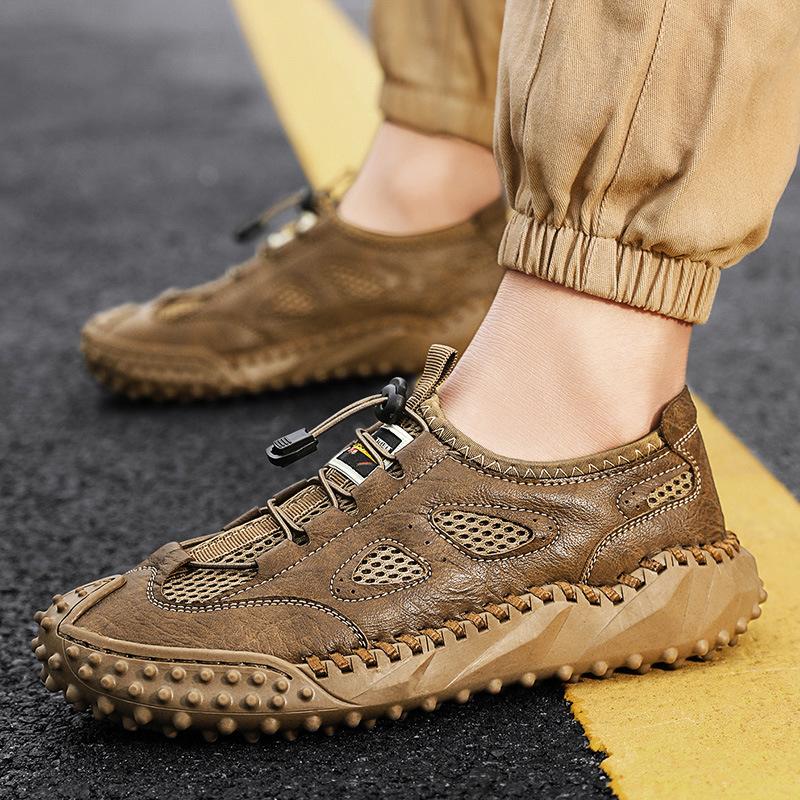 2025 Summer New Handmade Shoes Men's Casual Shoes Lightweight Wear-resistant Casual Men's Shoes Fashion Outdoor Tooling Shoes