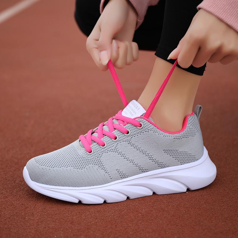 Fashion Women Running Shoes 2024 Summer Sneakers Shoes Outdoor Breathable Walking Mesh Platform Lightweight Sports Sneakers Women