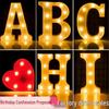Small LED Alphabet Number Shaped Lights for Party, Proposal, and Celebration Decor