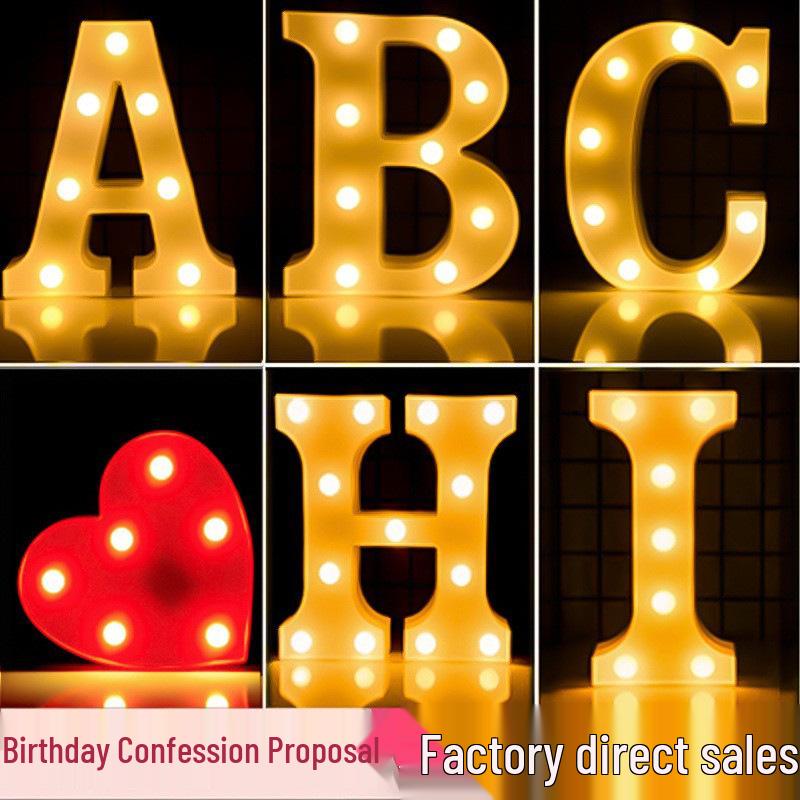 Small LED Alphabet Number Shaped Lights for Party, Proposal, and Celebration Decor