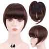 Fringe Bangs Synthetic Hair Extensions Clip In Bangs 6 Inch Short Straight Hairpiece Front Neat Bang Two Side Blonde