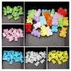 12*19mm 10pcs Fashion Luminous Vertical Hole Handmade Accessories For DIY Bracelet Necklace Candy Color Jelly Bear Beads Material Handmade Accessories