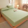 Plain Color Fitted Sheet Queen Size Bedsheets Soft Bed Linen with Elastic Band Home Bed Cover Sabanas (Pillowcase Need Order)