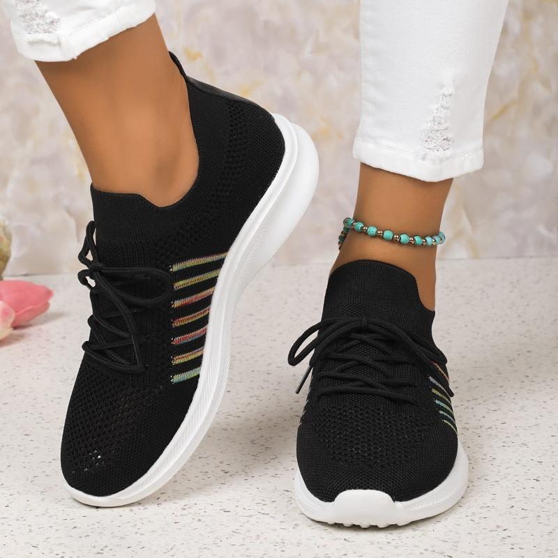 Women Tennis Shoes Breathable Mesh Height-increasing Slip-on Female Sock Footwear Outdoor Women Sneakers Thick Bottom Platforms