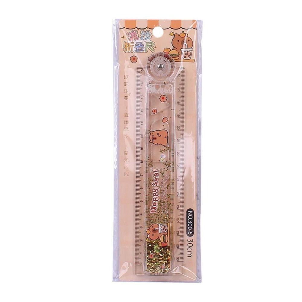Multifunctional Capybara Folding Ruler 30CM Measuring Ruler High Quality Straight Ruler Boys/Girls