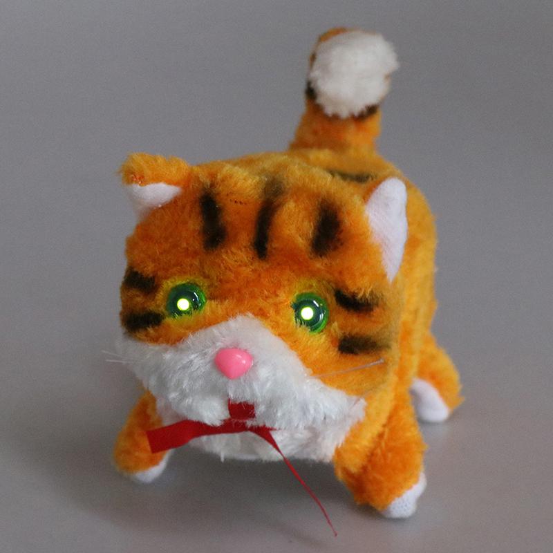 Electronic Pets Cats Dolls Cat Plush Walking Barking Kids Educational Toy