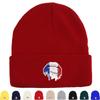 France Flag Mouth Winter Knit Cap Beanie, Patriotic Man Cap Versatile Autumn Unisex Gorro Knitted Hat Beanie