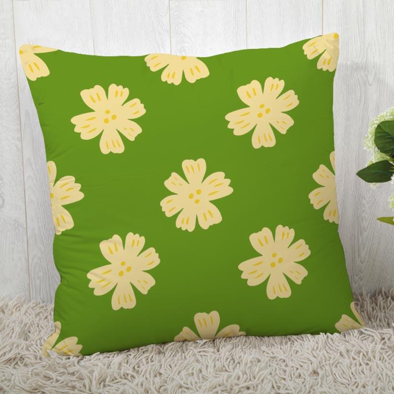Chamomile Pillowcase Sofa Car Waist  Home Style Flower Landscape Cushion Cover