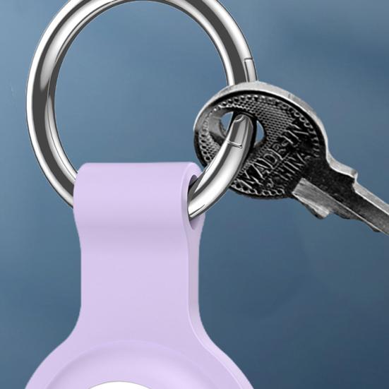 Tracker Silicone Protective Cover Shockproof Waterproof Perfect Fit Easy Installation Anti-lost Keychain Holder Protective Cover for AirTag