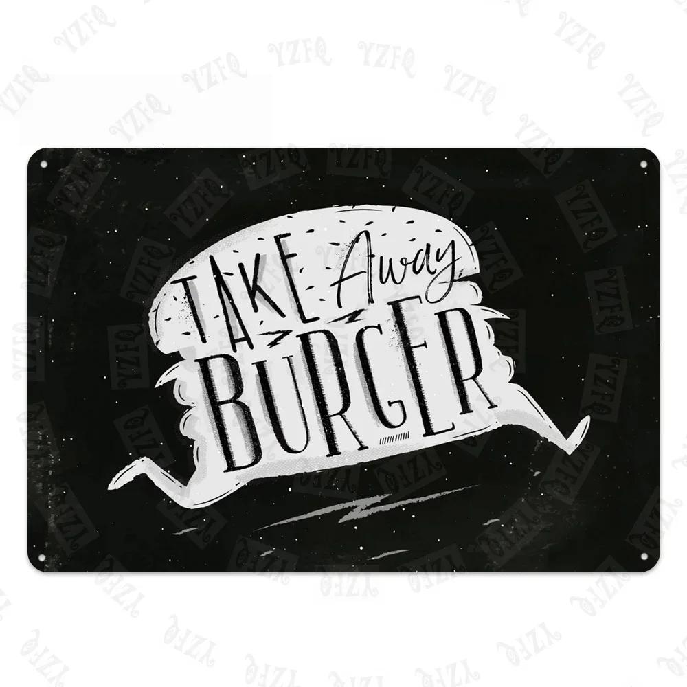 Chalkboard Art Coffee Menu Metal Sign Burger Bar Decorative Signs Wall Kitchen Cafe Shop Home Art Craft Decor 30X20CM XP(947)A