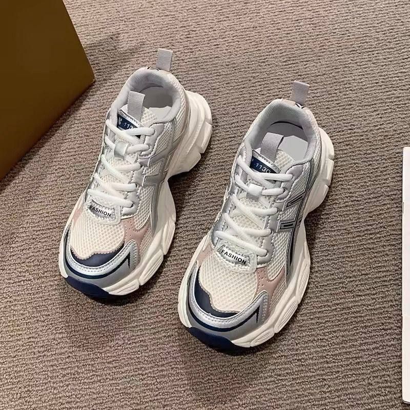 Height-increasing Women's New Spring and Summer Breathable Mesh Student Running Casual Sports Shoes