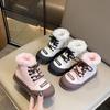 Girl Snow Boots Winter Warm Versatile Children Fashion Beige Ankle Boots Plush Causal Kids Outdoor Cotton Boots 2024 Trend New