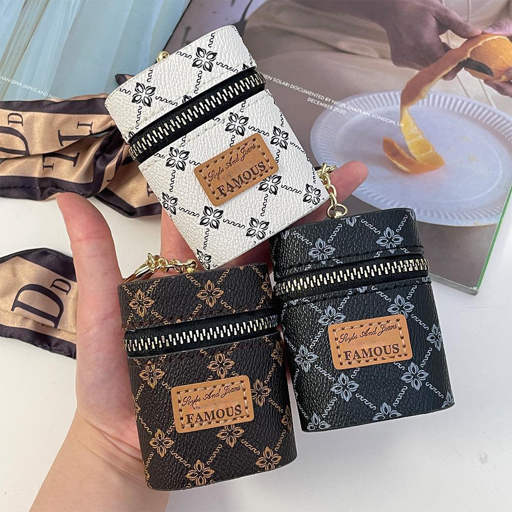 Fashionable Personality Creative Oval Rhombic Bucket Lipstick Envelope Keychain Ribbon Bag Change Pendant Small Accessories Gift