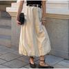 Spring Autumn High Waist Fashion Long Skirt Women's Solid Color Elegant Commute Streetwear Loose Casual Ladies Maxi Skirt 2025 New