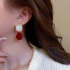 New Vintage Red Love Heart Earrings For Women Trendy Charm Dangle Drop Earrings Female Exquisite Fashion Jewelry Christmas Gifts