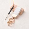 Cute Small Keychains for Women Rose Golden Metal Ring Clasp Keychain with Mini Screwdriver Bag Decoration Pendant