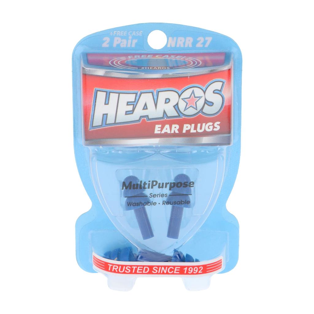 HEAROS Multipurpose Molded Silicone Earplugs NRR 21 Hearing Protection Pairs Free (2 & Case)