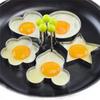 5PCS Set Stainless Steel Egg Mold Round Heart Flower Five-Pointed Star Mouse Shaped Fried Egg Mold Kitchen Utensil
