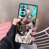 Luxury Black Phone Case For Xiaomi Redmi Note 11 10 9 8 7 Pro 9S 9A 9C 10s 8T K40 10C 10S Funda Cover Anime Chainsaw Man