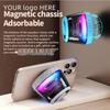 Magnetic Bluetooth Speaker Phone Stand with RGB Light and TWS Subwoofer for Outdoor Use