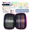100pcs Crochet Hooks Set Colorful Metal Aluminum Knitting Crochet Needle Set With Crochet Bag