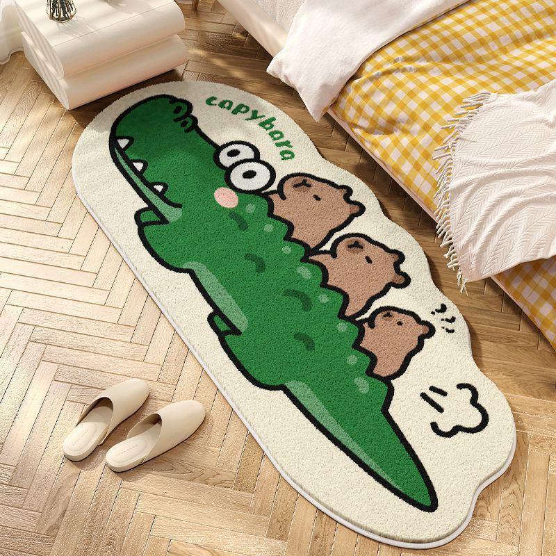 Imitation Cashmere Carpet Bedroom Bed Blanket Cute Cartoon Children's Home Long Strip Living Room Room Thickened Sofa Floor Mat
