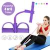 6 Tube/4 Tube Puller Pedal Tension Rope Abdominal Exerciser Fitness Elastic Sit Up Pull Rope Home Gym Sport Training Equipment