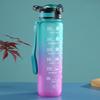 Gradient Color Space Cup, Large Capacity with Handle, Flip Lid, Straw; Portable Outdoor Fitness Sports Water Bottle.