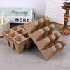 5Pcs 12-Hole Plant Nursery Tray Pulp Biodegradable Gardening Sowing Tray Seed Planter Hydroponics Growing System Tools