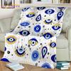 Bule Evil Eye Blanket Hamsa Hand Psychedelic Blanket for Travel Bedding Chair Adult Lightweight Bohemian Style Blanket Tapestry