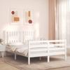 VidaXL Bed Frame with Headboard White 120x200 Cm Solid Wood 3194567
