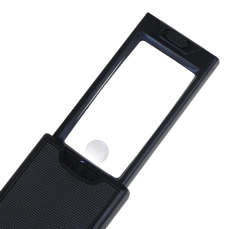 2.5X 45X Portable Pullout Illuminated Led Glass Magnifier With 3 Led Lights