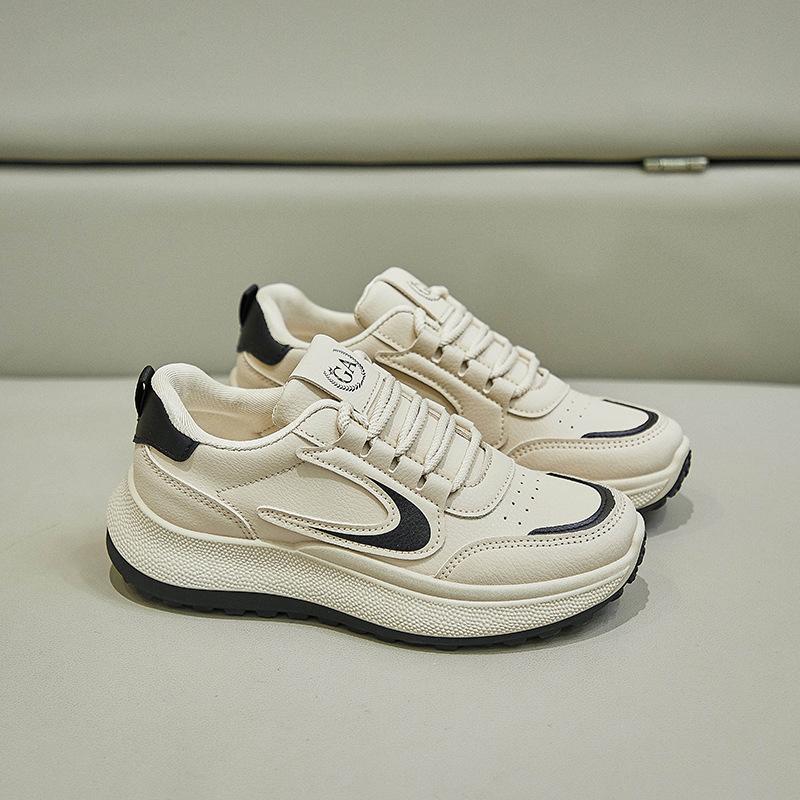 Женские повседневные кроссовки, легкие нескользящие кроссовки на шнуровке, модные спортивные прогулочные туфли из искусственной кожи для женщин, удобные кроссовки