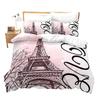 Eiffel Tower Three-Piece Quilt Cover 3D Digital Printing Bedding Set Bed Cover