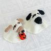 1/2Pcs Halloween Crochet Ghost Dog Doll Mini Handmade Knitting Pumpkin Ghost Puppy Doll Home Office Desktop Animal Decoration Ornament