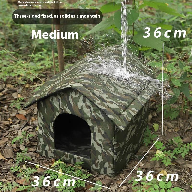Outdoor Cat Rainproof Nest Waterproof Winter Warm Outdoor Kennel Stray Cat Escape House Closed Sleeping Nest