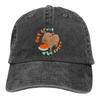 Washed Men's Baseball Cap Eat Fruit Be Cute Trucker Snapback Caps Dad Hat Capybara Golf Hats