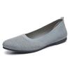Women Round Toe Flat Shoes Solid Color Knitted Slip On Shoes Casual Breathable Ballet Flats Women Flat Shoes Loafers Women