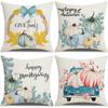 Autumn Pillowcases Home Decor Thanksgiving Pumpkin Truck Farm Pillow Cushion Cover Linen