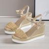 2024 New Summer Women's Sandals Fashion All-match Wedge High Heel Women Casual Open Toe Sandals Roman Platform Women's Shoes