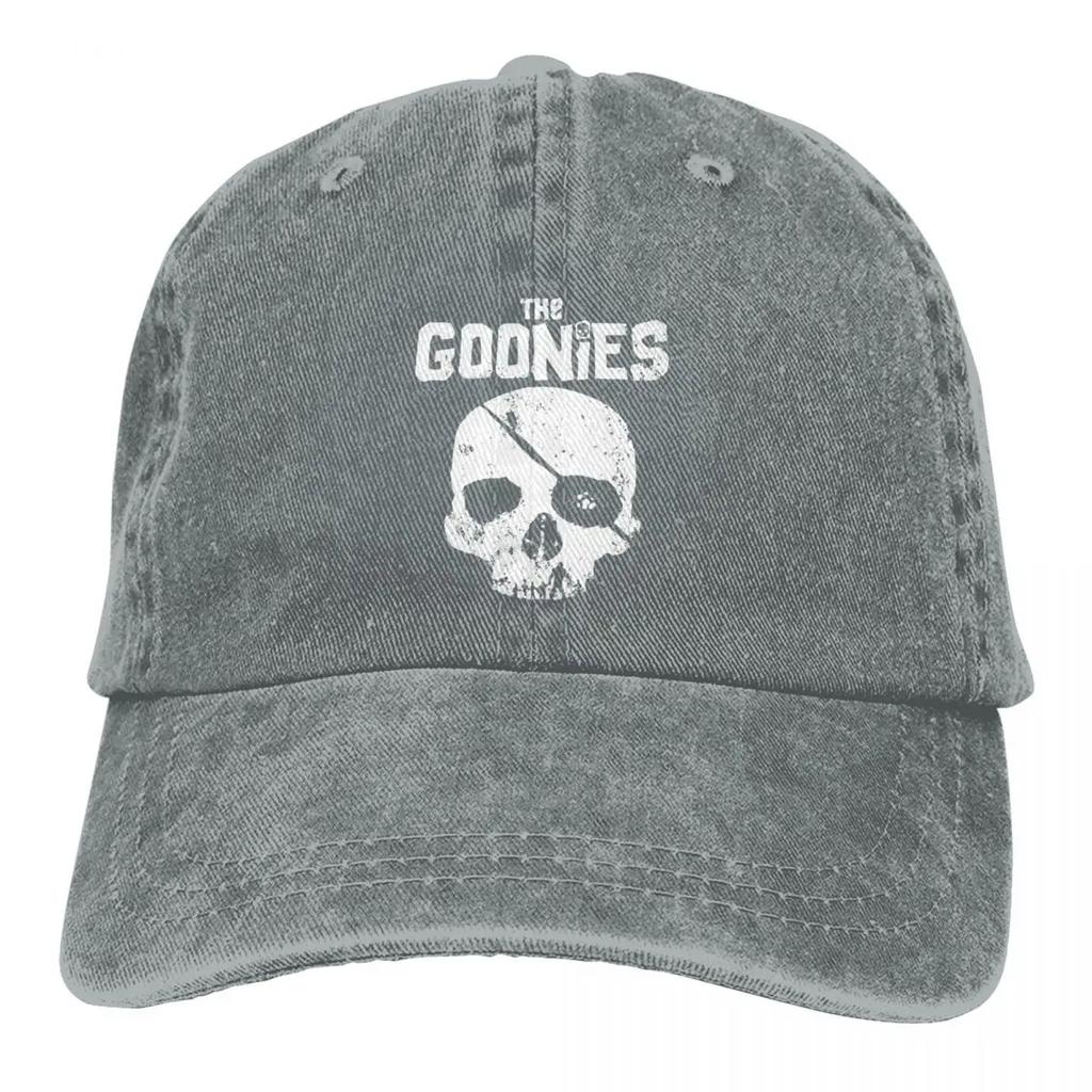 The Goonies Skull Logo Trucker Hat Accessories Vintage Distressed Denim Headwear For for Men Women Adjustable